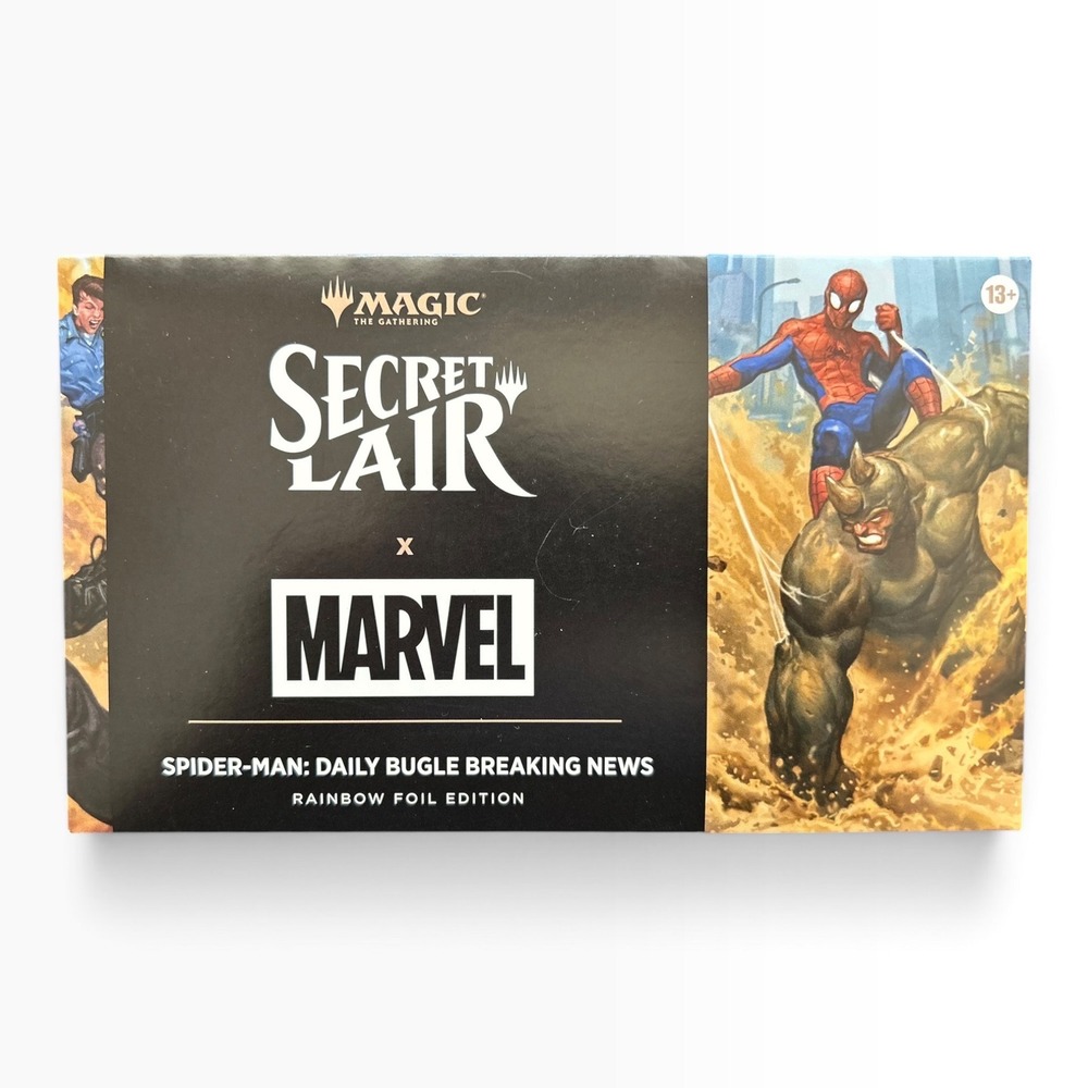 Magic The Gathering Secret Lair x Marvel Spider-Man Daily Bugle Rainbow Foil NEW